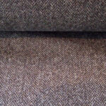 Black-Brown Herringbone Wool