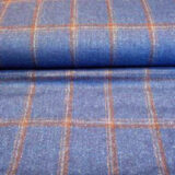 Blue with Brown Stripe Fabric