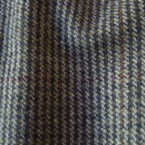 Gray/Brown/Black Houndstooth Wool Fabric