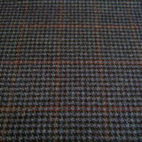 Navy Houndstooth Wool Fabric