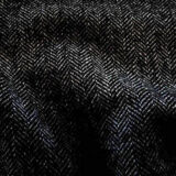 Black/Charcoal Herringbone Wool